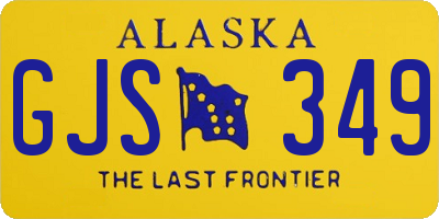 AK license plate GJS349