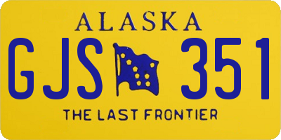 AK license plate GJS351