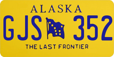 AK license plate GJS352