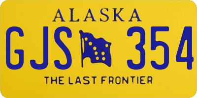 AK license plate GJS354