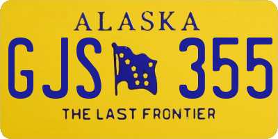 AK license plate GJS355