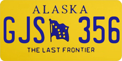 AK license plate GJS356