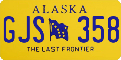 AK license plate GJS358