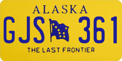 AK license plate GJS361