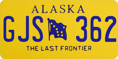 AK license plate GJS362