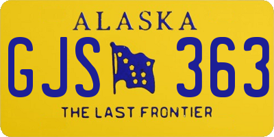AK license plate GJS363
