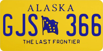 AK license plate GJS366