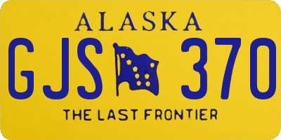 AK license plate GJS370
