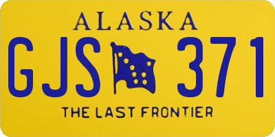 AK license plate GJS371