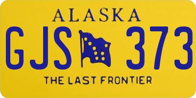 AK license plate GJS373