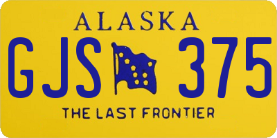 AK license plate GJS375