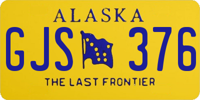 AK license plate GJS376