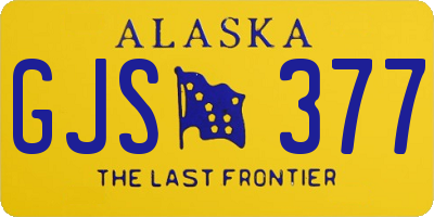 AK license plate GJS377