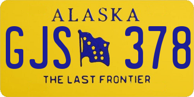 AK license plate GJS378