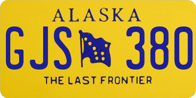 AK license plate GJS380