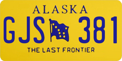AK license plate GJS381