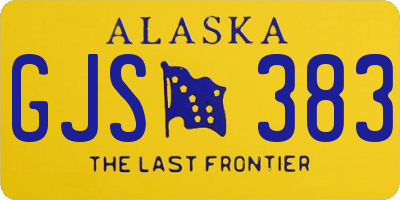 AK license plate GJS383