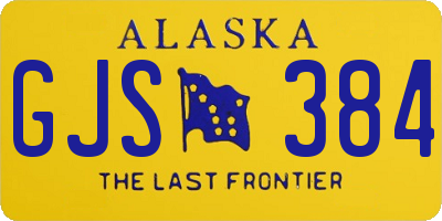 AK license plate GJS384