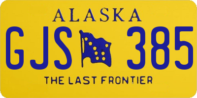 AK license plate GJS385