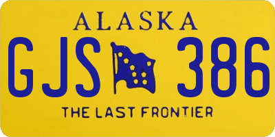 AK license plate GJS386