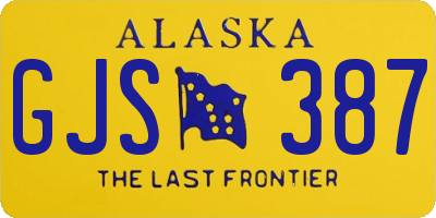 AK license plate GJS387
