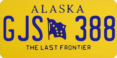 AK license plate GJS388