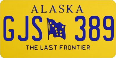 AK license plate GJS389