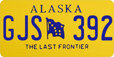AK license plate GJS392