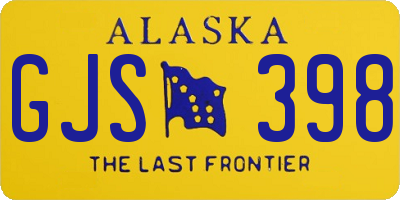 AK license plate GJS398