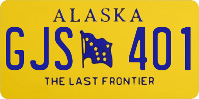 AK license plate GJS401