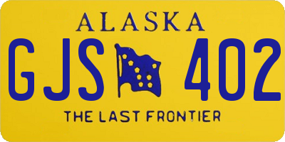 AK license plate GJS402