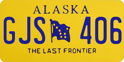 AK license plate GJS406