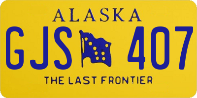 AK license plate GJS407