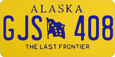 AK license plate GJS408