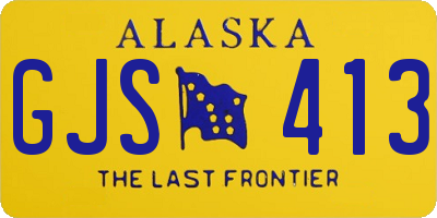 AK license plate GJS413