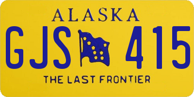 AK license plate GJS415