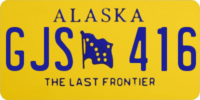 AK license plate GJS416