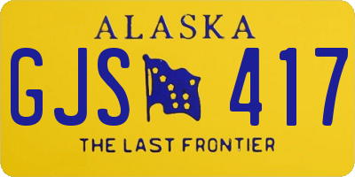 AK license plate GJS417