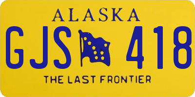 AK license plate GJS418