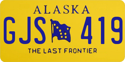 AK license plate GJS419