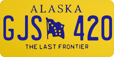 AK license plate GJS420