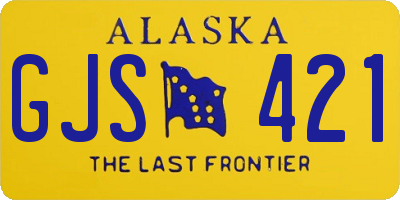 AK license plate GJS421
