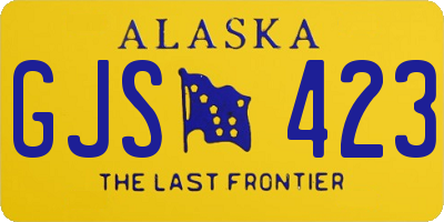 AK license plate GJS423