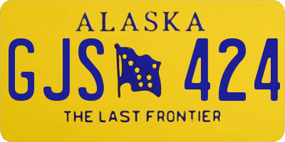 AK license plate GJS424