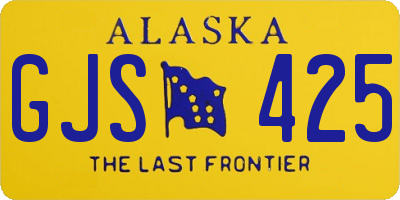 AK license plate GJS425