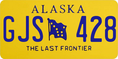 AK license plate GJS428