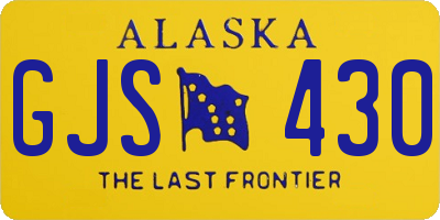 AK license plate GJS430