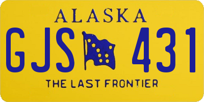 AK license plate GJS431