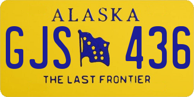 AK license plate GJS436