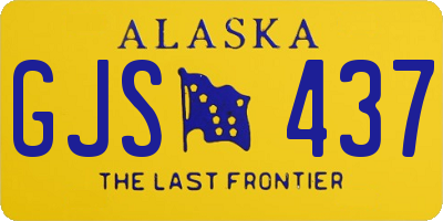 AK license plate GJS437